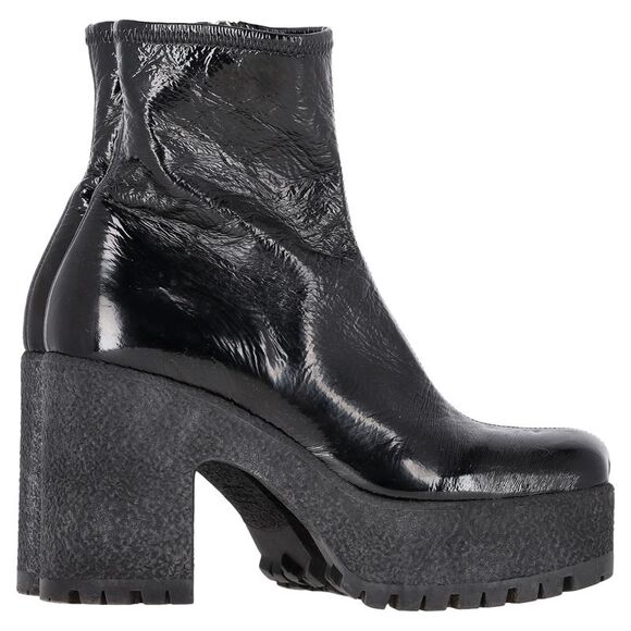 Miu Miu Stretch Platform Boots in Black Naplak Leather - Picture 1 of 6